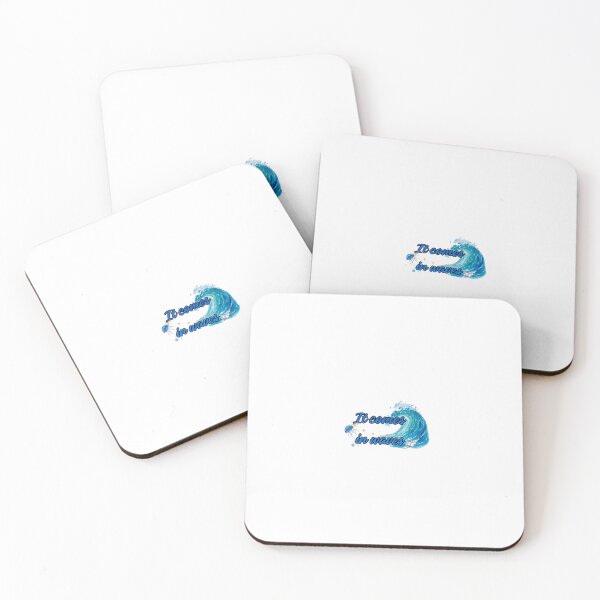 Item preview, It Comes In Waves Ocean Quote Art designed and sold by mochiMooco.