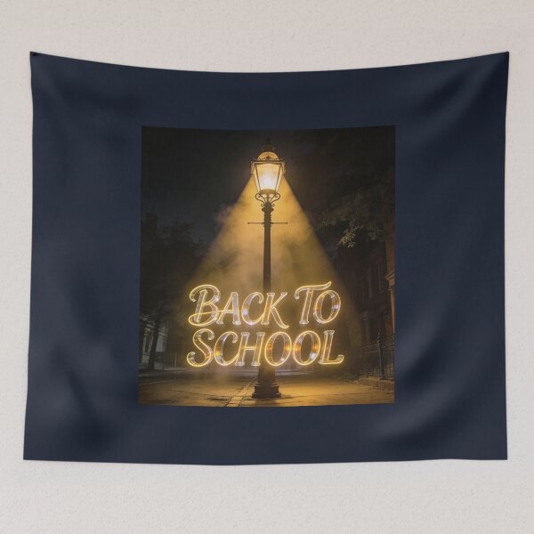 Item preview, Back to School Vintage Street Lamp Night School Design designed and sold by OksArtStudio.