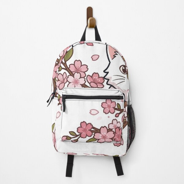 Item preview, Cute Cat Peeking Through Cherry Blossom Branches - Japanese Sakura Neko designed and sold by PetalsPaws.