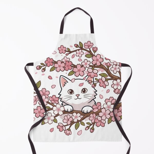 Item preview, Cute Cat Peeking Through Cherry Blossom Branches - Japanese Sakura Neko designed and sold by PetalsPaws.