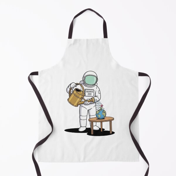 Item preview, Aquarius Astronaut Watering Earth Globe Flower Zodiac Art designed and sold by Rare By Hero.