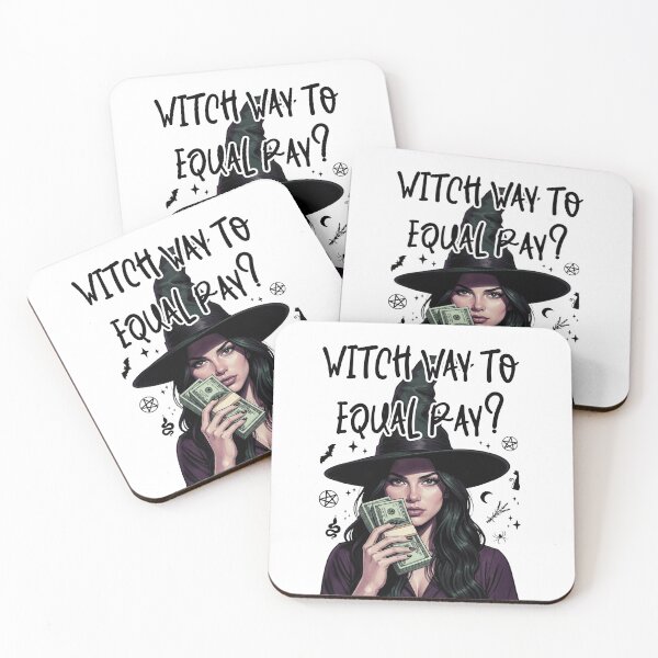 Item preview, Witch Way to Equal Pay? -  Bold Feminist Halloween Witch IV designed and sold by Lemon Pepper.