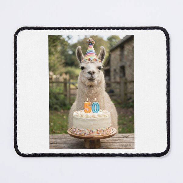 Item preview, Llama 50th birthday cute adorable cake party baby kawaii designed and sold by CheeseBlueprint.
