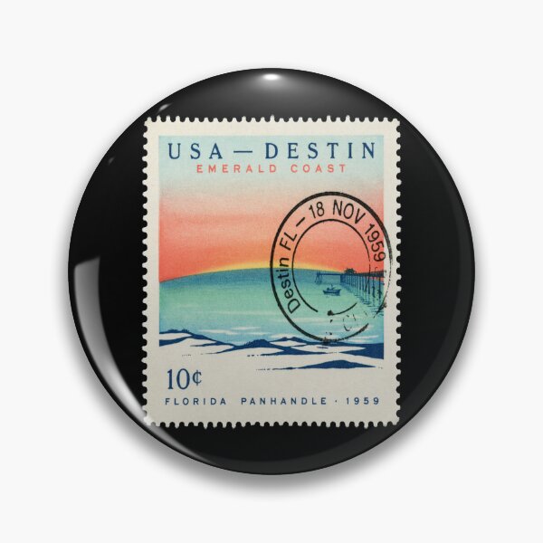Item preview, Destin Florida Emerald Coast Dune Ridge Stamp Sticker designed and sold by stickercuffs.
