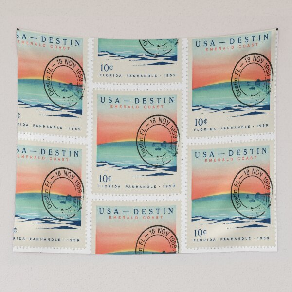 Item preview, Destin Florida Emerald Coast Dune Ridge Stamp Sticker designed and sold by stickercuffs.