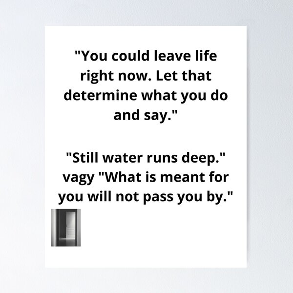 Item preview, You Could Leave Life Right Now Marcus Aurelius Stoic Quote designed and sold by Jani045.