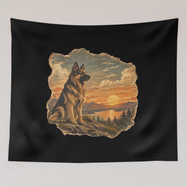 Item preview, Retro German Shepherd designed and sold by Bartas2026.