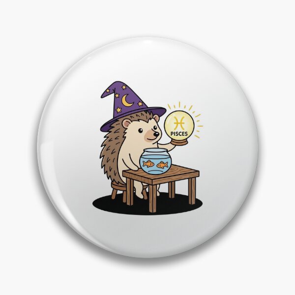 Item preview, Cute Wizard Hedgehog Fortune Teller Pisces Zodiac Art designed and sold by Rare By Hero.
