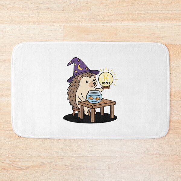 Item preview, Cute Wizard Hedgehog Fortune Teller Pisces Zodiac Art designed and sold by Rare By Hero.