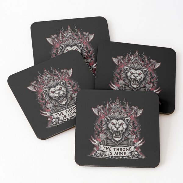 Item preview, The Throne Is Mine Lion Throne Battleaxes Deathcore Graphic designed and sold by Enea Kelo.