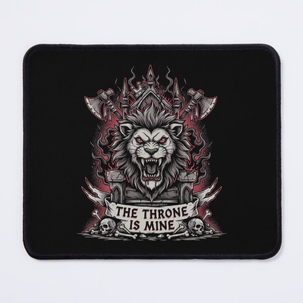 Item preview, The Throne Is Mine Lion Throne Battleaxes Deathcore Graphic designed and sold by Enea Kelo.