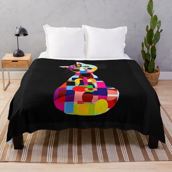 Item preview, Colorful Geometric Cat designed and sold by Elaine M Hayward .