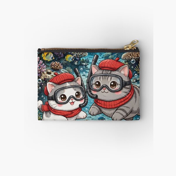 Item preview, Kawaii Cats Snorkeling Red Sea Egypt - Freda and Junior Coral Reef designed and sold by MAISON SYLVIE.