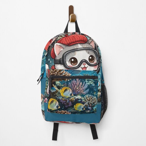 Item preview, Kawaii Cats Snorkeling Red Sea Egypt - Freda and Junior Coral Reef designed and sold by MAISON SYLVIE.