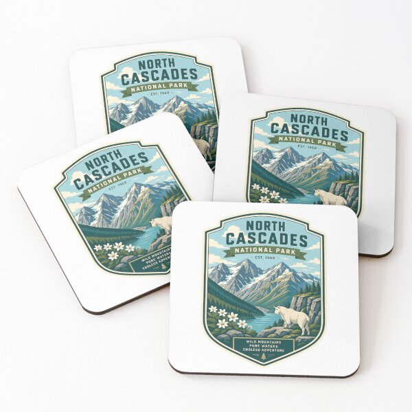 Item preview, North Cascades National Park Est 1968 Wild Mountains Pure Waters Endless Adventure Outdoor Hiking Nature Lover designed and sold by Simsimah26Parks.