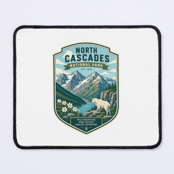 Item preview, North Cascades National Park Est 1968 Wild Mountains Pure Waters Endless Adventure Outdoor Hiking Nature Lover designed and sold by Simsimah26Parks.