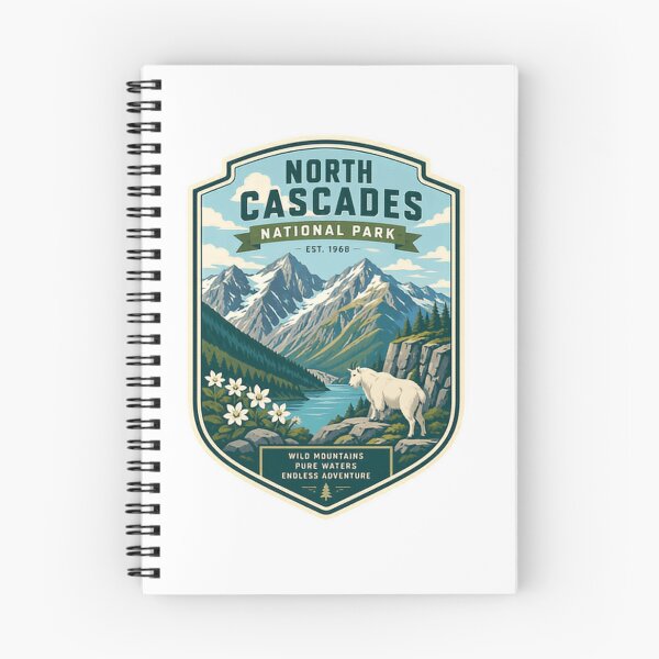 Item preview, North Cascades National Park Est 1968 Wild Mountains Pure Waters Endless Adventure Outdoor Hiking Nature Lover designed and sold by Simsimah26Parks.