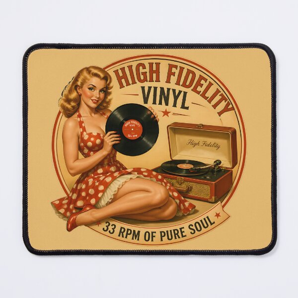 Item preview, High Fidelity Vinyl Record Player 33 RPM Pin-Up v3 designed and sold by ThirdShiftLab.