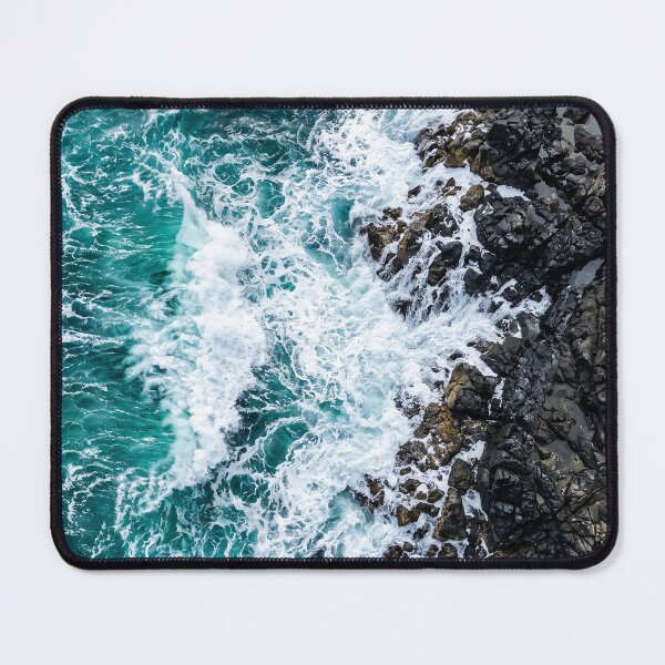 Item preview, Emerald Ocean Waves Texture - Aerial Coastal Wall Art designed and sold by MissoStudio.