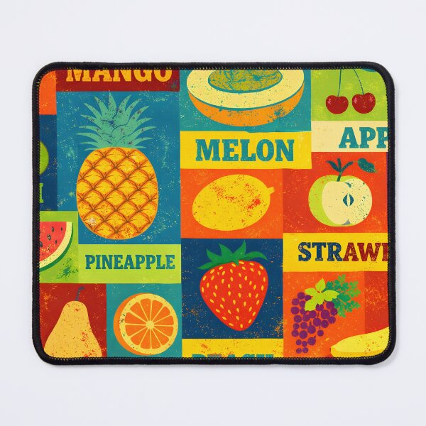 Item preview, Retro 60s Pop Art Fruit Block Pattern - Colorful Kitchen designed and sold by Ela Art Space .