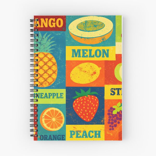 Item preview, Retro 60s Pop Art Fruit Block Pattern - Colorful Kitchen designed and sold by Ela Art Space .