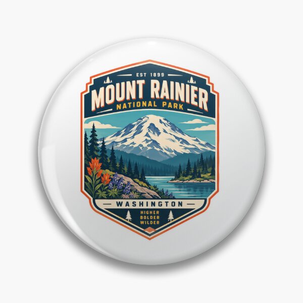 Item preview, Mount Rainier National Park Washington Higher Bolder Wilder Adventure Explorer designed and sold by Simsimah26Parks.