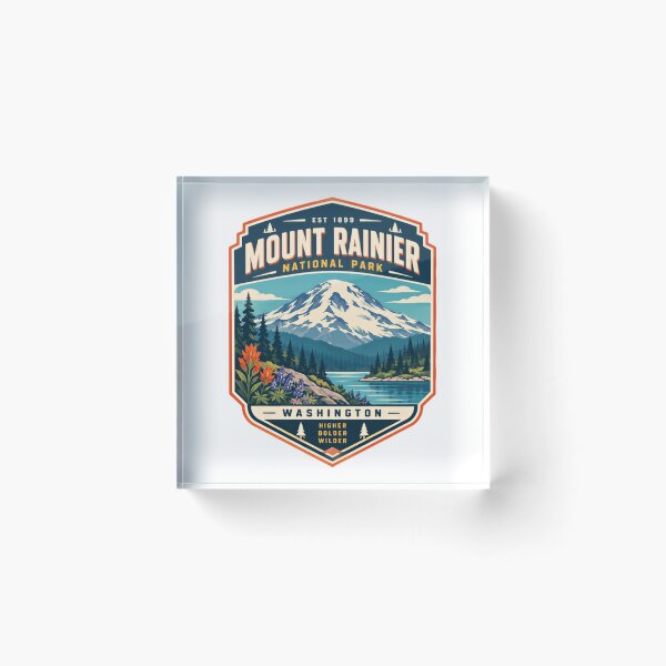 Item preview, Mount Rainier National Park Washington Higher Bolder Wilder Adventure Explorer designed and sold by Simsimah26Parks.