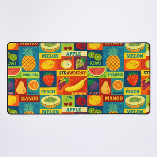 Item preview, Retro 60s Pop Art Fruit Block Pattern - Colorful Kitchen designed and sold by Ela Art Space .
