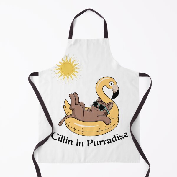 Item preview, Title: Chillin in Purradise – Relaxing Cat on a Duck Kawaii Design designed and sold by teeNova Wear.