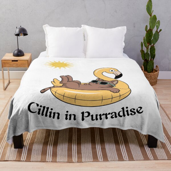 Item preview, Title: Chillin in Purradise – Relaxing Cat on a Duck Kawaii Design designed and sold by teeNova Wear.