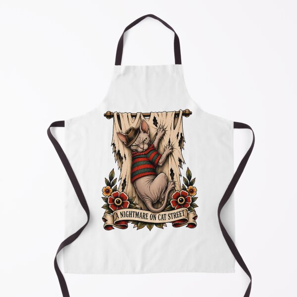 Item preview, A Nightmare On Cat Street Horror Tattoo designed and sold by Old's Cool Cat Studio.