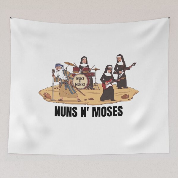 Item preview, Nuns N Moses Funny Classic Rock Band Parody designed and sold by StoatandWeasel.