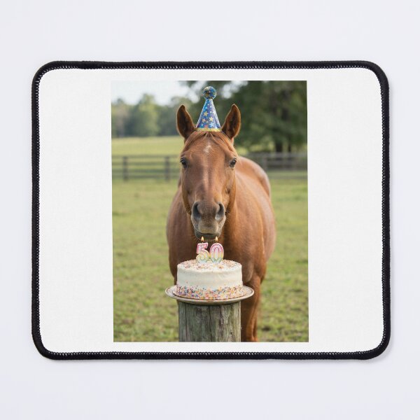 Item preview, Horse 50th birthday cute adorable cake party baby kawaii designed and sold by CheeseBlueprint.