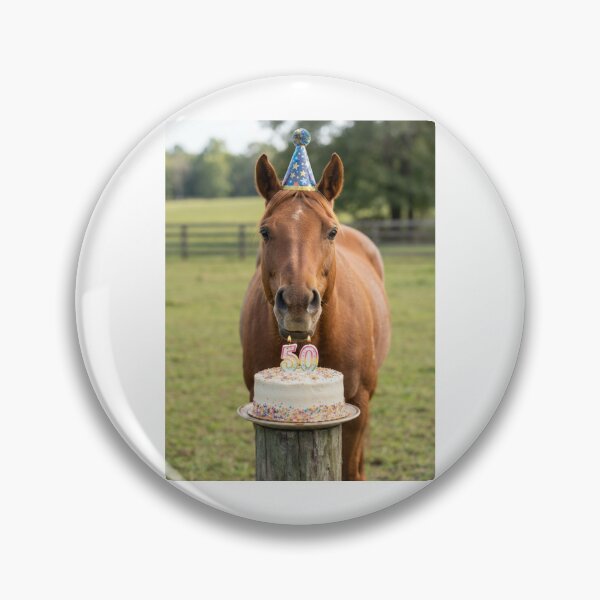 Item preview, Horse 50th birthday cute adorable cake party baby kawaii designed and sold by CheeseBlueprint.