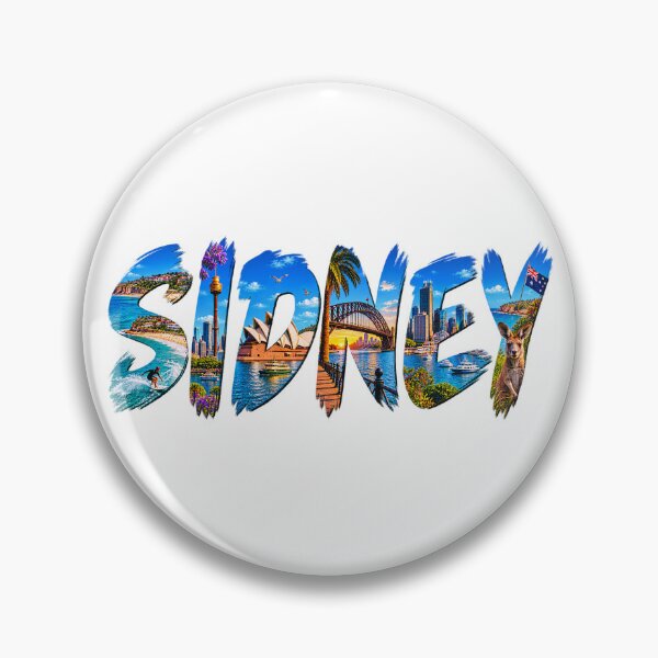 Item preview, Sydney City Typography – Iconic Australia Travel Collage designed and sold by YOFANTZ!.
