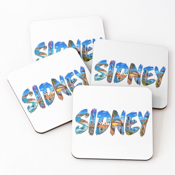 Item preview, Sydney City Typography – Iconic Australia Travel Collage designed and sold by YOFANTZ!.