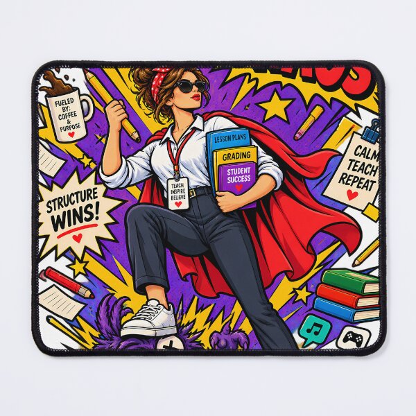 Item preview, Teacher Vs Chaos Comic Book Cover Shirt | Retro Superhero Teacher Tee | Teacher Appreciation Gift | Comic Poster Print designed and sold by Moss & Mellow.
