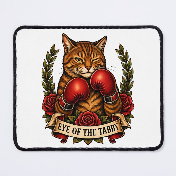 Item preview, Eye Of The Tabby Boxing Cat Tattoo designed and sold by Old's Cool Cat Studio.