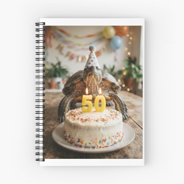 Item preview, Turtle 50th birthday cute adorable cake party baby kawaii designed and sold by CheeseBlueprint.