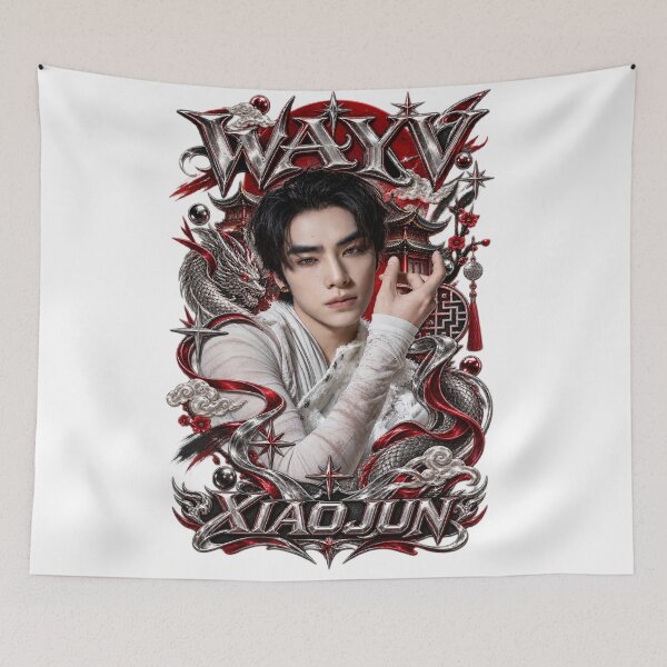 Item preview, WayV Xiaojun Vision Wings Golden Trim Hanfu Tee designed and sold by Valeree Store.