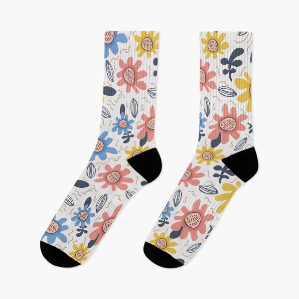Item preview, Retro Doodle Daisy Flower Pattern designed and sold by Zaya_art.