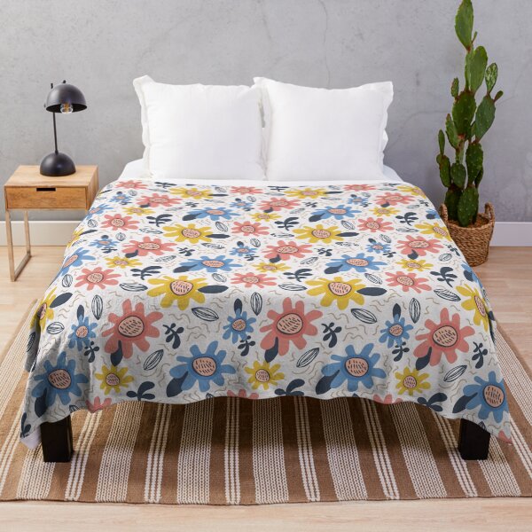 Item preview, Retro Doodle Daisy Flower Pattern designed and sold by Zaya_art.