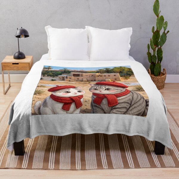 Item preview, Kawaii Cats in Egyptian Oasis - Freda and Junior Desert Village designed and sold by MAISON SYLVIE.