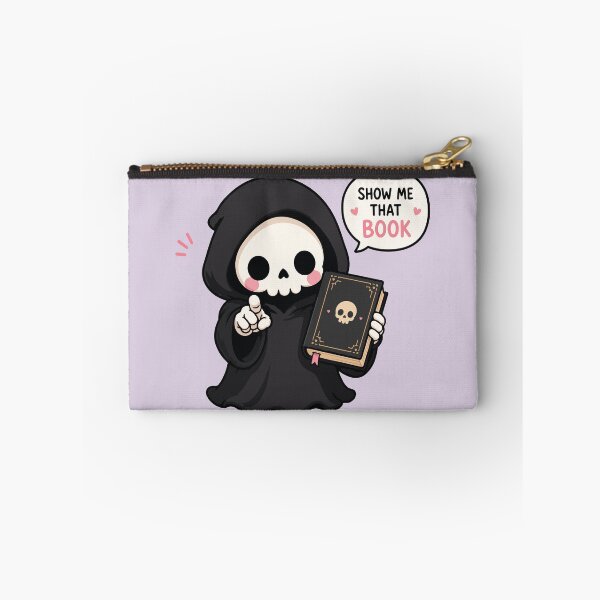 Item preview, Show Me That Book Cute Grim Reaper designed and sold by BrownHorse90s.