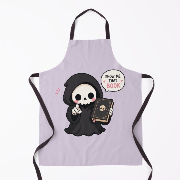 Item preview, Show Me That Book Cute Grim Reaper designed and sold by BrownHorse90s.