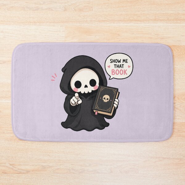 Item preview, Show Me That Book Cute Grim Reaper designed and sold by BrownHorse90s.