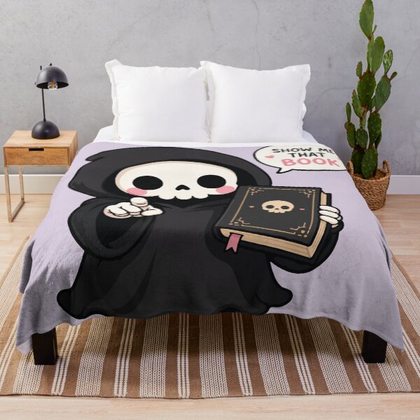 Item preview, Show Me That Book Cute Grim Reaper designed and sold by BrownHorse90s.