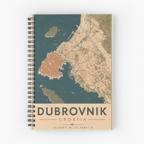 Item preview, Dubrovnik Minimalist City Map Print designed and sold by Furflix.