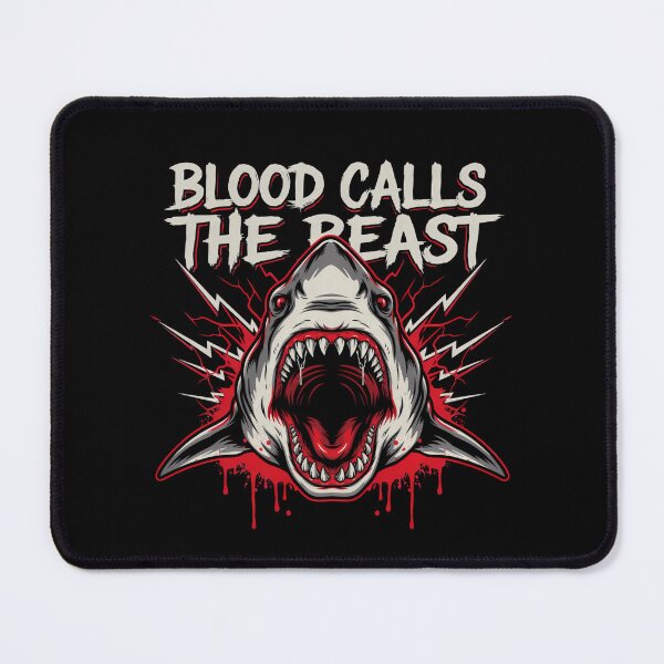 Item preview, Blood Calls The Beast Great White Shark Lightning Graphic designed and sold by Enea Kelo.