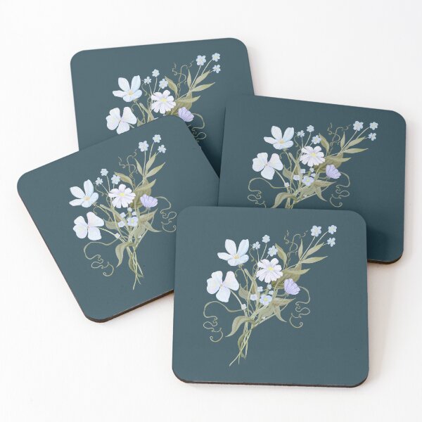 Item preview, Soft Blue Wildflower Bouquet designed and sold by Sagi Jane Art.
